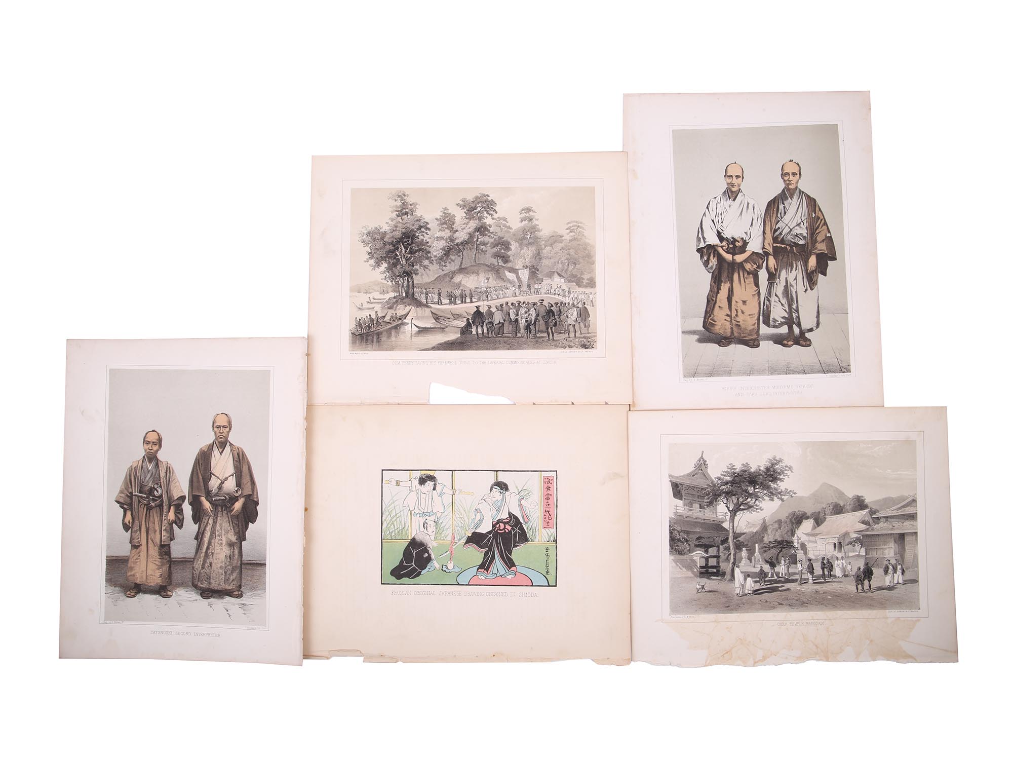 ANTIQUE JAPAN PERRY EXPEDITION COLOR LITHOGRAPHS PIC-0